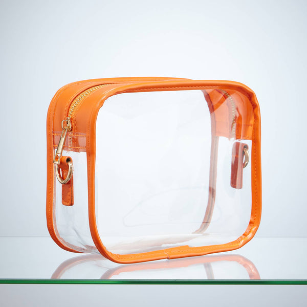Game Day Clear Crossbody Bag: White