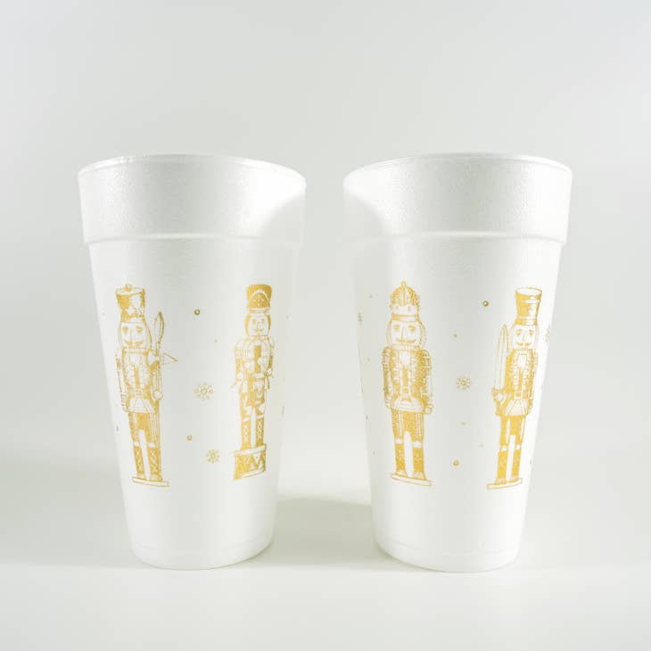 Gold Nutcracker Styrofoam Cups The Cottage Basket