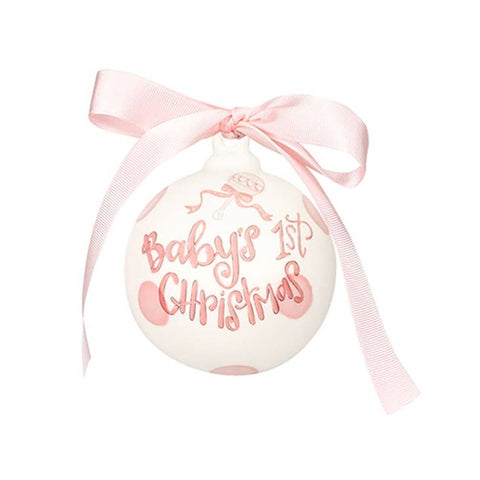 Pink Baby's 1st Christmas Ball Ornament