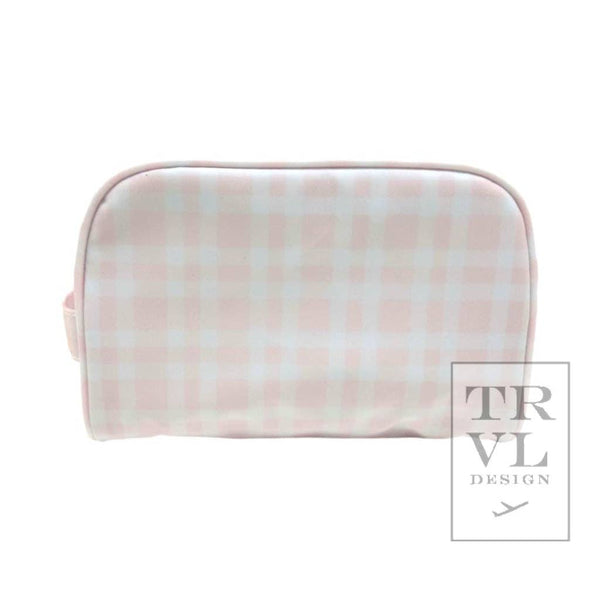 Stow It - Pimlico Plaid Pink Dopp Bag: Pimlico Plaid Pink