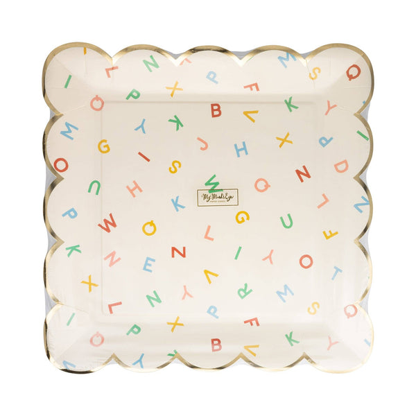 BTS1146 - Scattered Alphabet Paper Plate