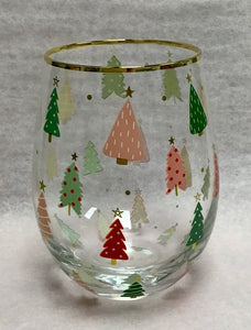 Frosted Forest Stemless Wine Glass