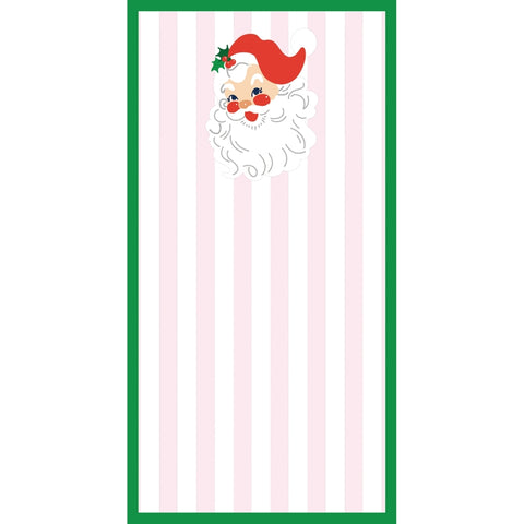 Santa Pink Stripe Notepad