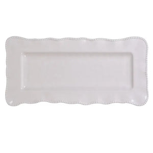 Cream Scalloped Melamine Platter
