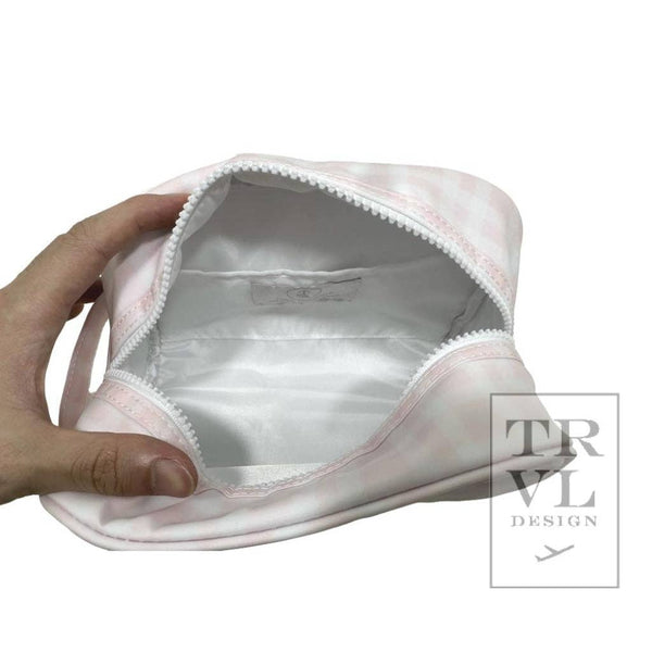 Stow It - Pimlico Plaid Pink Dopp Bag: Pimlico Plaid Pink