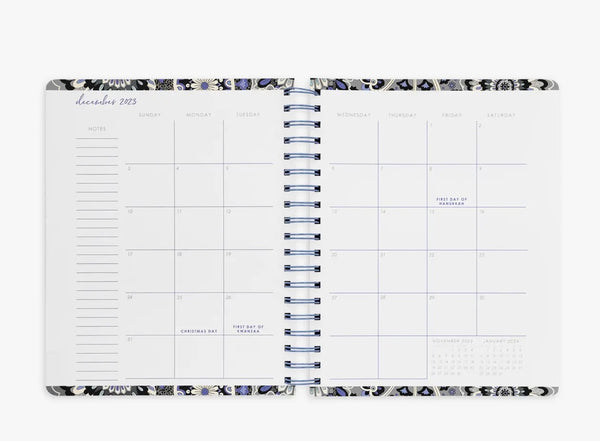 Vera Bradley 2024 Blue Gingham 17-Month Planner