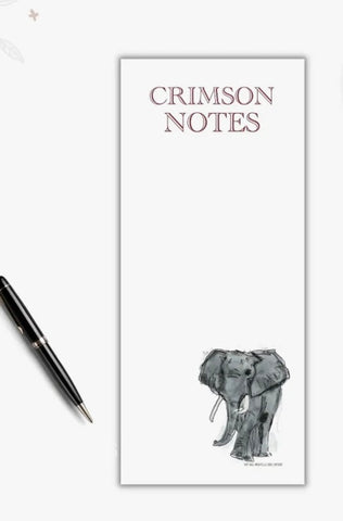 Crimson Notes Elephant Notepad