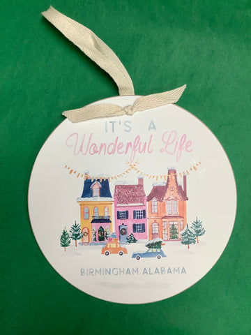 Wooden It’s A Wonderful Life Birmingham Ornament