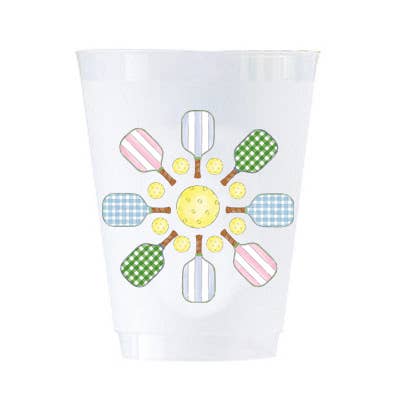 Pickleball Flower Shatterproof Cups