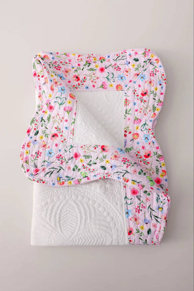 Heirloom Quilt - Baby Quilt Blanket : Floral