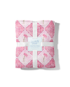 Phi Mu Flannel Fleece Blanket, Sorority