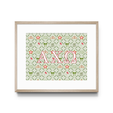 Alpha Chi Omega Art Print, Sorority: 5x7