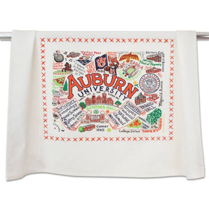 Auburn University Embroidered Tea Towel