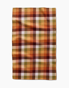 Geometry Rustic Autumn Plaid Tea Towel