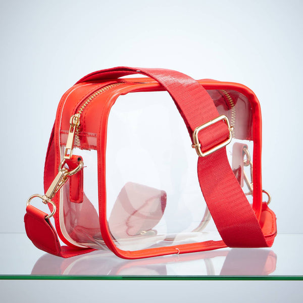 Game Day Clear Crossbody Bag: Gold