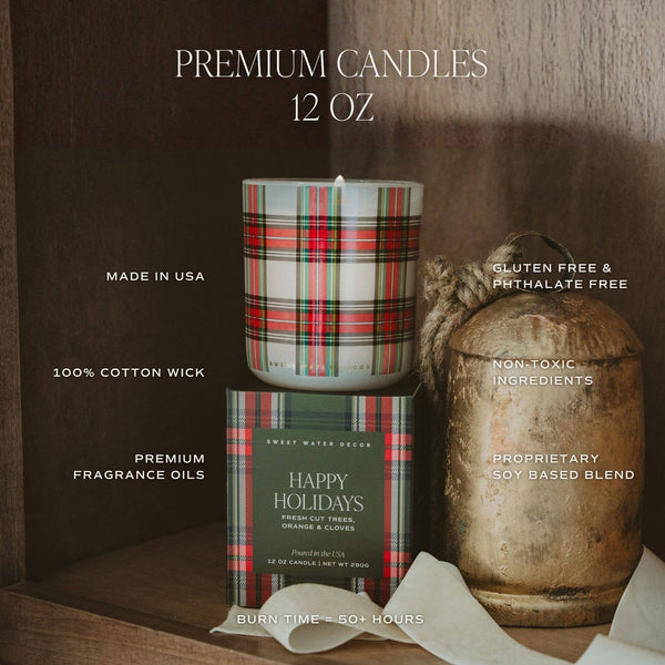 Fraser Fir 12 oz Boxed Soy Candle - Christmas Decor