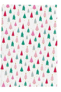 Frosted Forest Christmas Trees Tea Towel