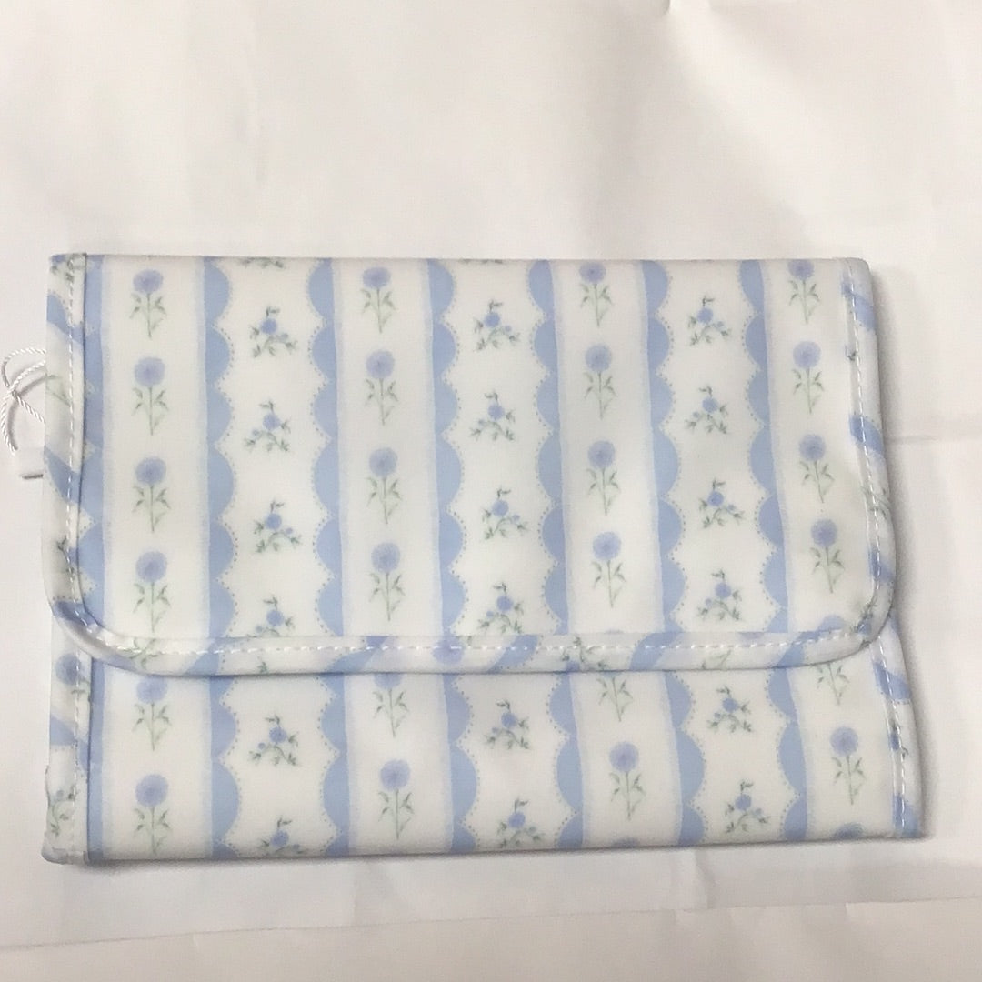 TRVL Mini Rollup Hanging Bag - Ribbon Floral Blue