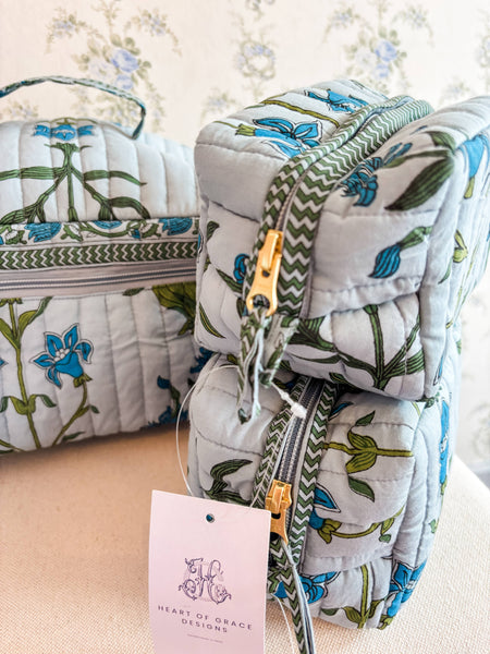 Iris Luxe | Quilted Cosmetic Bags-set of 3
