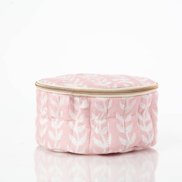 Block Print Circle Case: Powder Pink