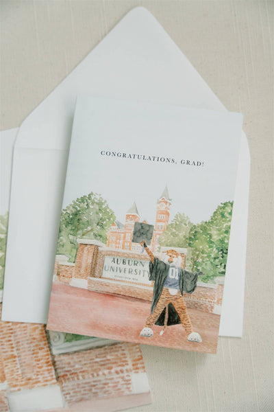 "Congratulations, grad!" Auburn Graduation Greeting Card