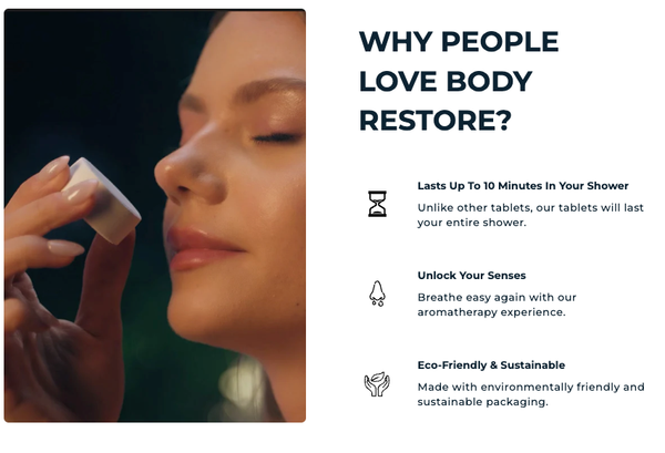 Body Restore Shower Steamers Bombs Bag or Single: 15 Pack Bag Eucalyptus Mint