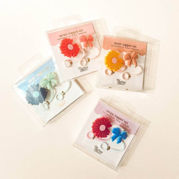 Straw Topper Set-Bubblegum