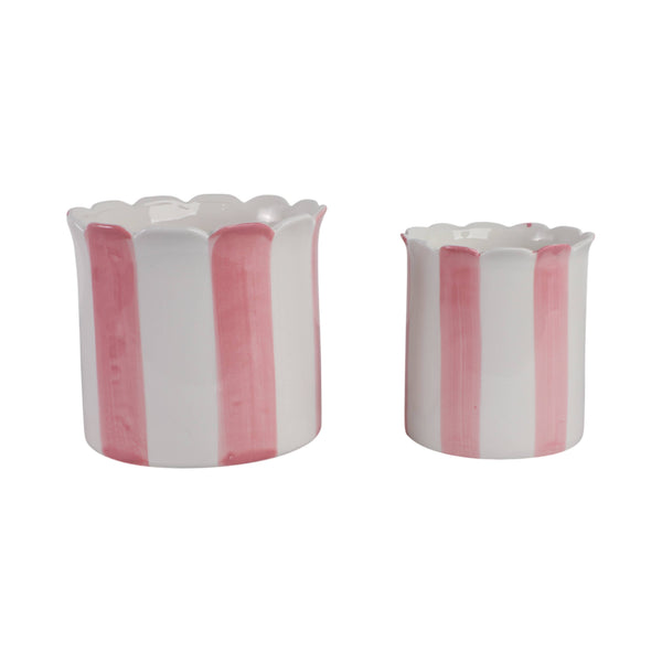 Pink Ceramic Striped Scallop
