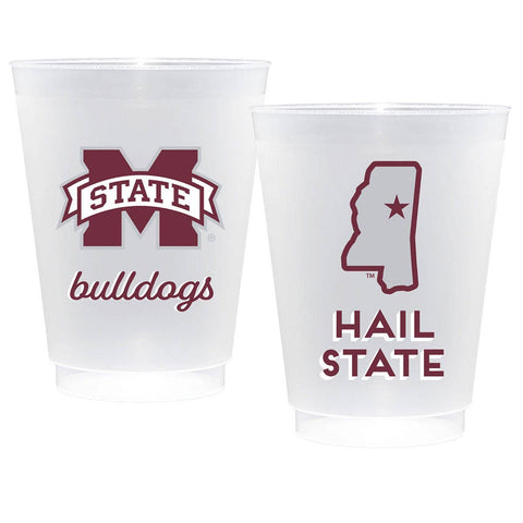 Mississippi State NCAA Frost Flex Plastic Cups (Set of 10)