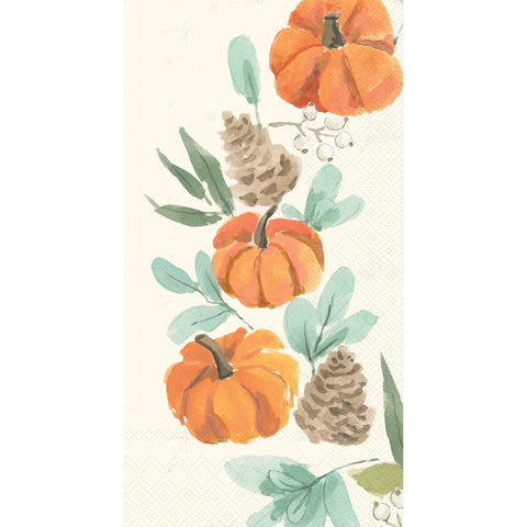 Paper Guest Towels Pack of 16 Harvest Pumpkin Wreath Fall