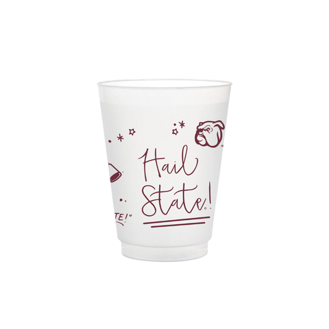 Mississippi State Frosted Flex Party Cups (8-Pack): MSS401242