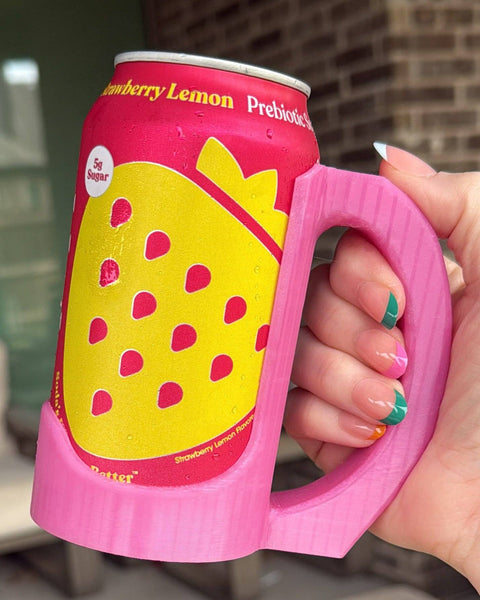 Sipzey Standard Soda Can Handle: Icing Pink