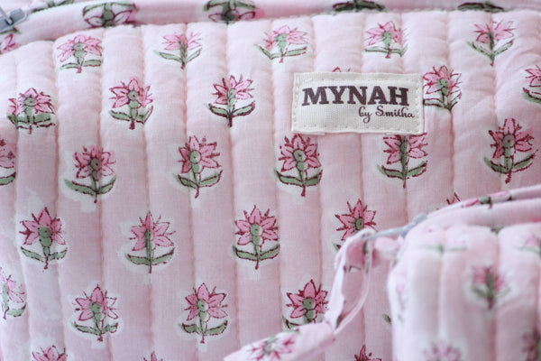 Rosy mist floral travel/make up/organizer/bag-LARGE only