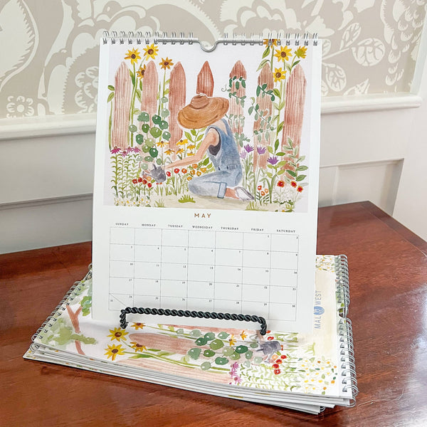 Watercolor Wall Calendar: 2026