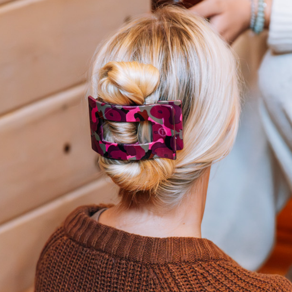 Garden Glam | Large | Flat Rectangle Hair Clip