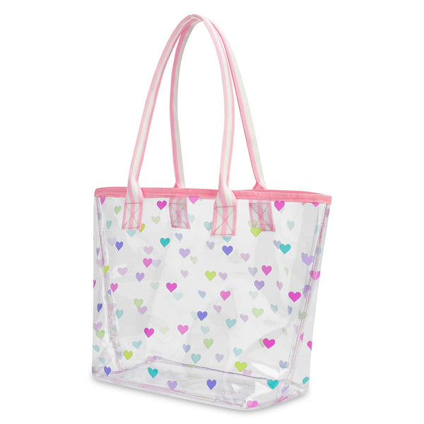 Heart Confetti Clear Tote Bag