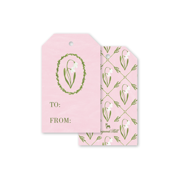 Snowdrop Meadow Pink Gift Tags