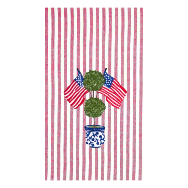 Fourth of July topiary Guest Napkins