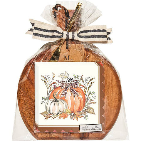 9.75" x 8" Board Gift Kit: Turkey and Gourds