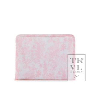 Roadie Medium - Bunny Toile Pink Zip Pouch *new!: Bunny Toile Pink