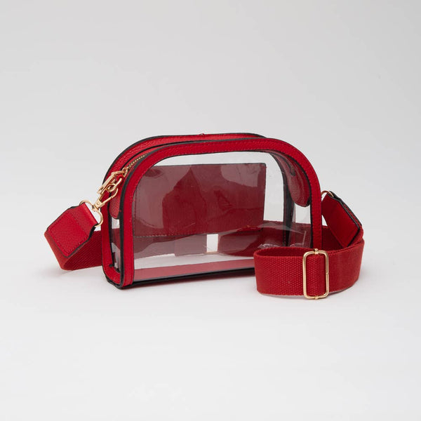 Game Day Stadium Clear Crossbody Bag: Gold