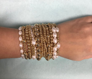 Beaded Gold Bracelet Set