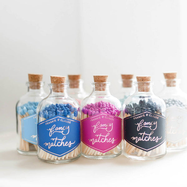 Dusty Rose Matches in Glass Jar – Romantic & Vintage Matches