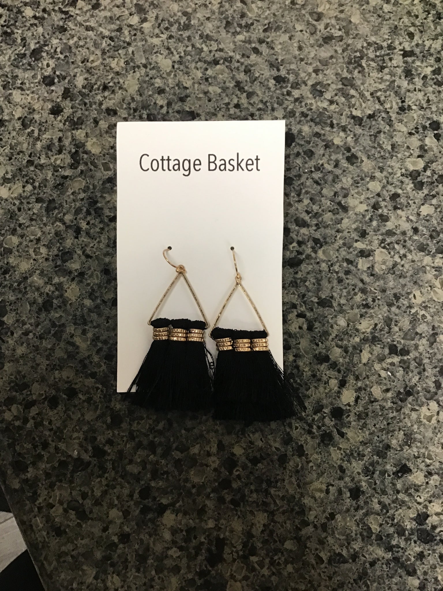 Black Fringe Earrings