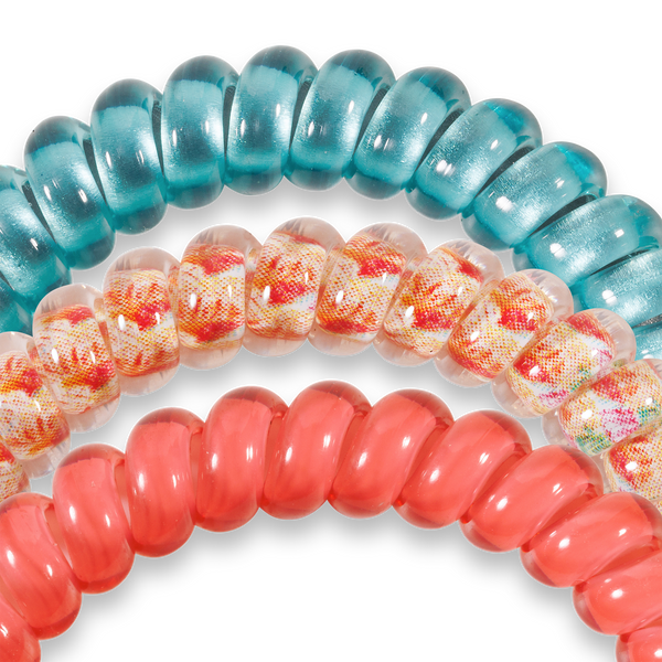 Spiral Hair Coils | Small | Coral Craze Hair Ties
