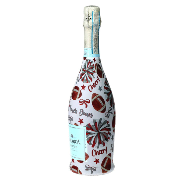 Crimson & Grey Game Day Prosecco Bottle Wrap