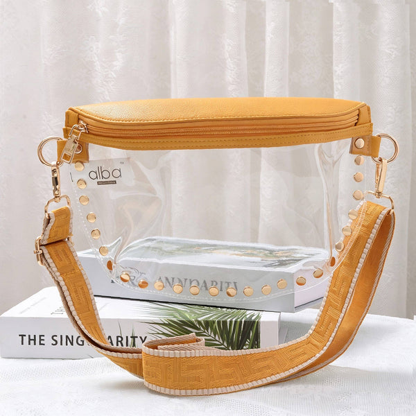 Lorna Clear Gameday Studded Crossbody Bag