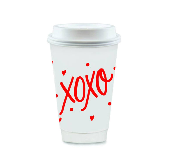 Valentine's Day | To-Go Coffee - XOXO (2 colors available): Red