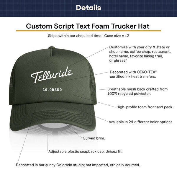 Samford Trucker Hat | Royal blue/seaglass