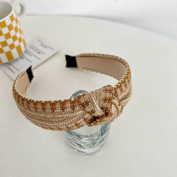 Woven Rattan Knot Headband: Assorted